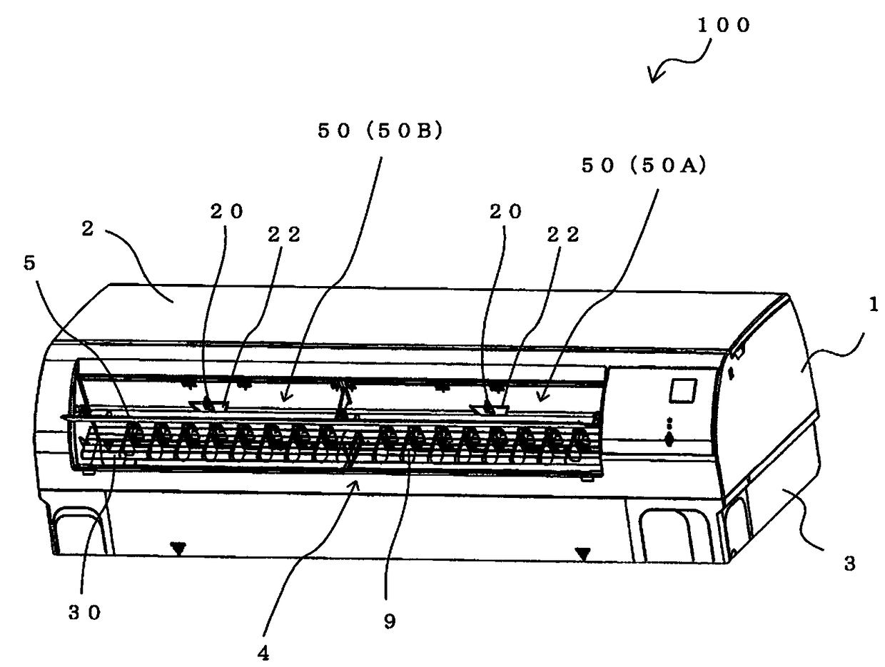 Wind direction adjusting device of air conditioner and air conditioner