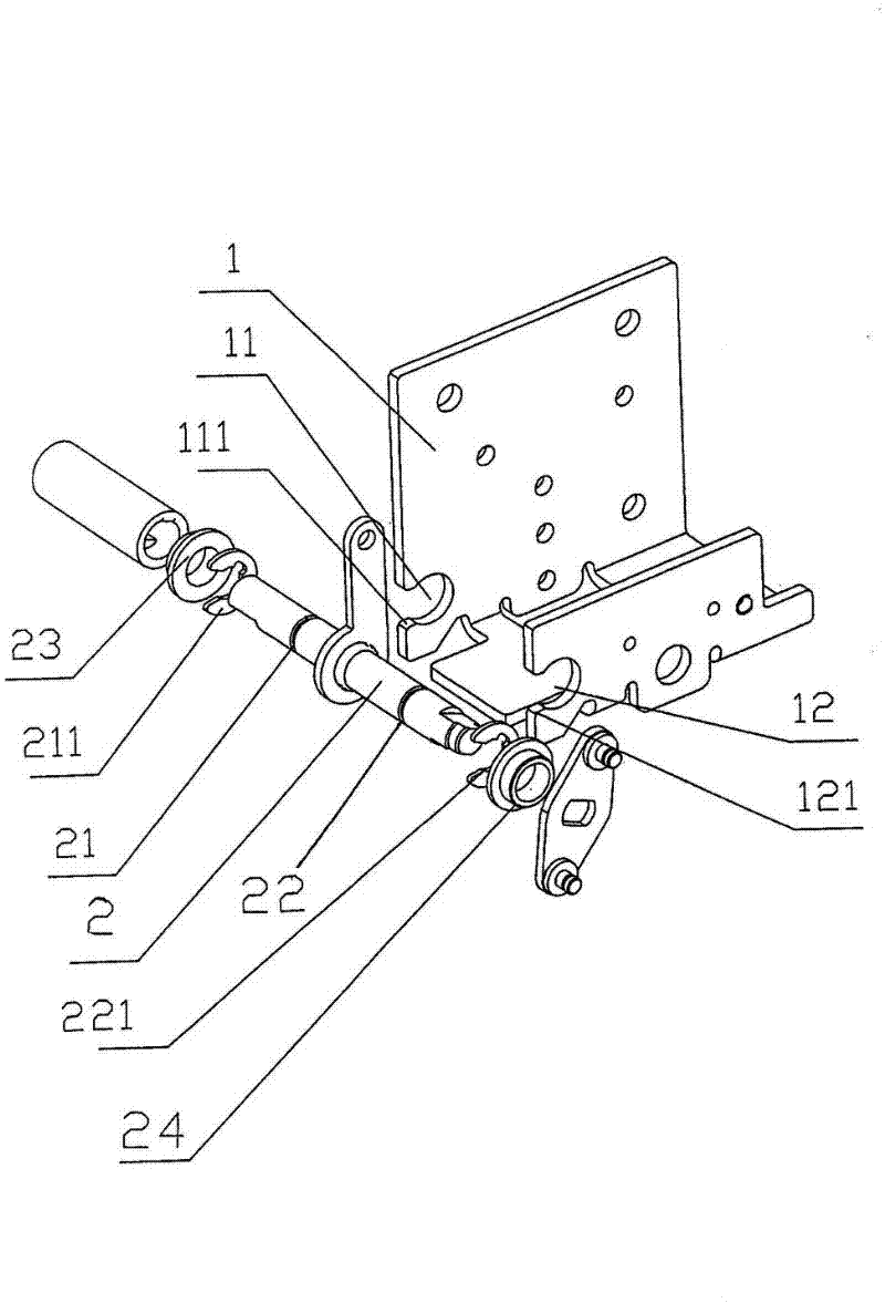 Rotating shaft structure of circuit breaker release