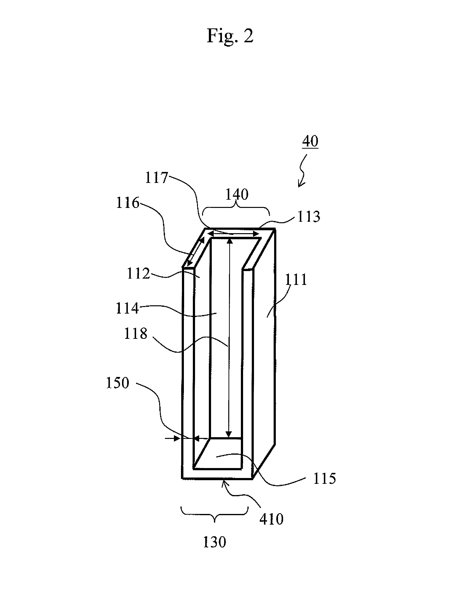 Cell made of polymers for spectra measurement and method for producing the same