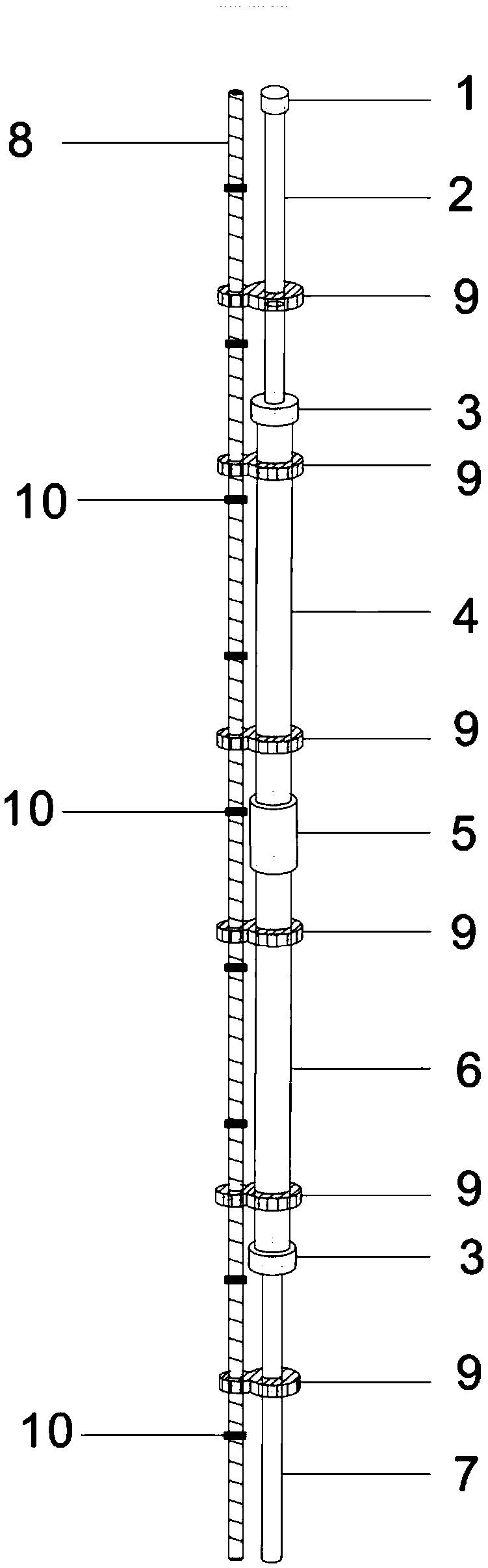 Pull-type marine seismic prospecting vertical cable data acquisition system