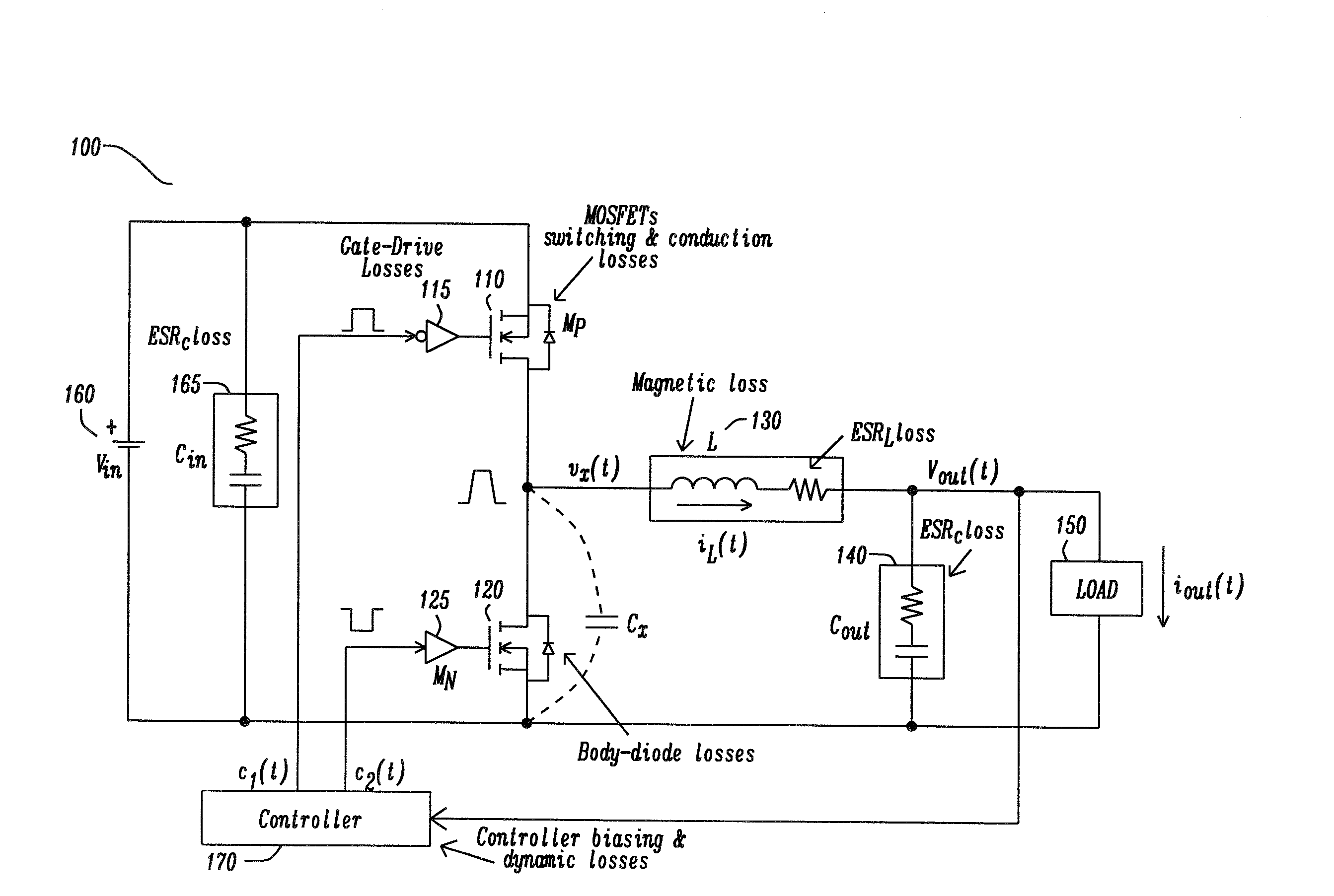 High Efficiency DC-to-DC Converter with Adaptive Output Stage