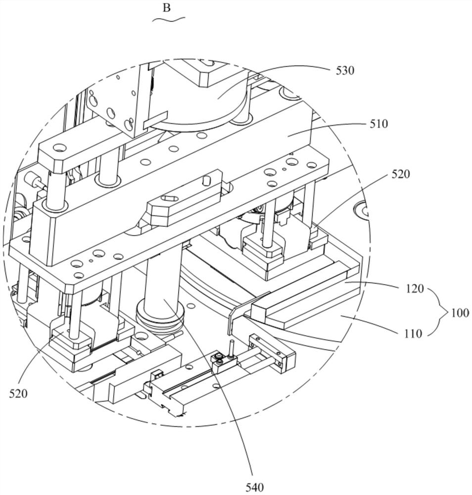 Bottom cap forming machine adopting inner die and surrounding strip and cigarette packet manufacturing equipment