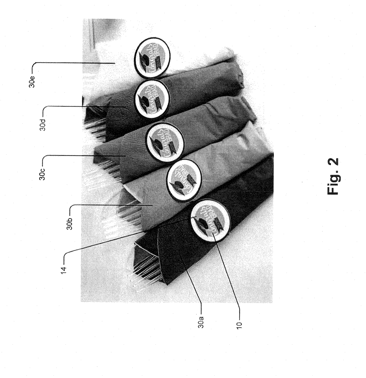 Cutlery bundle securing assembly and method