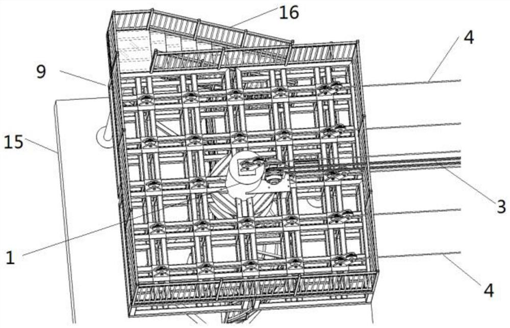 Amusement equipment capable of walking and lifting along aerial cableway