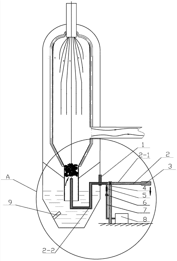 A slag breaking device for the bottom of slag gasifier