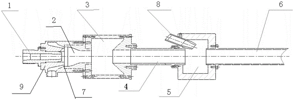 A centrifugal jet device used in sewage treatment process