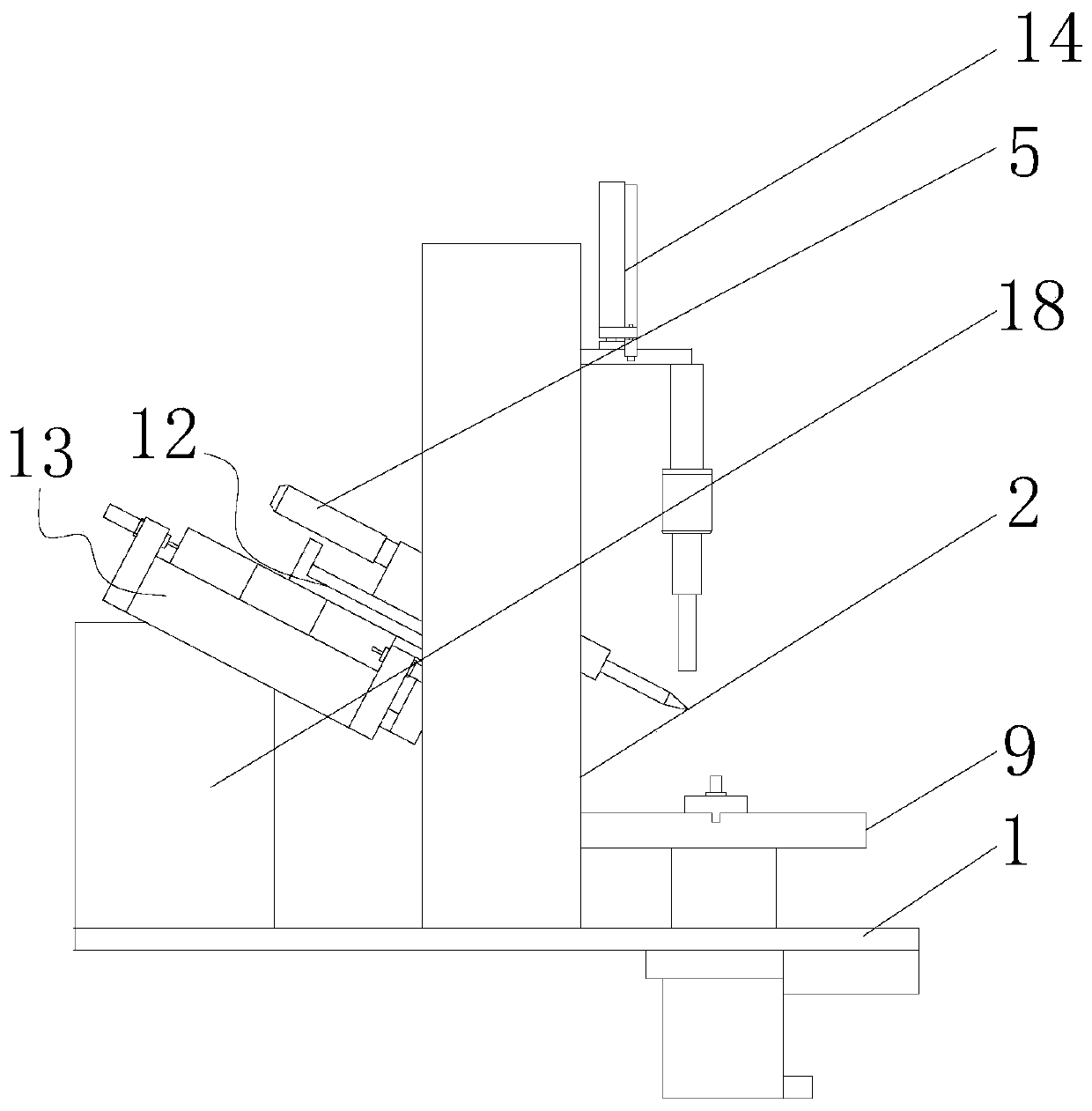 360-degree rotating single-point tin soldering device