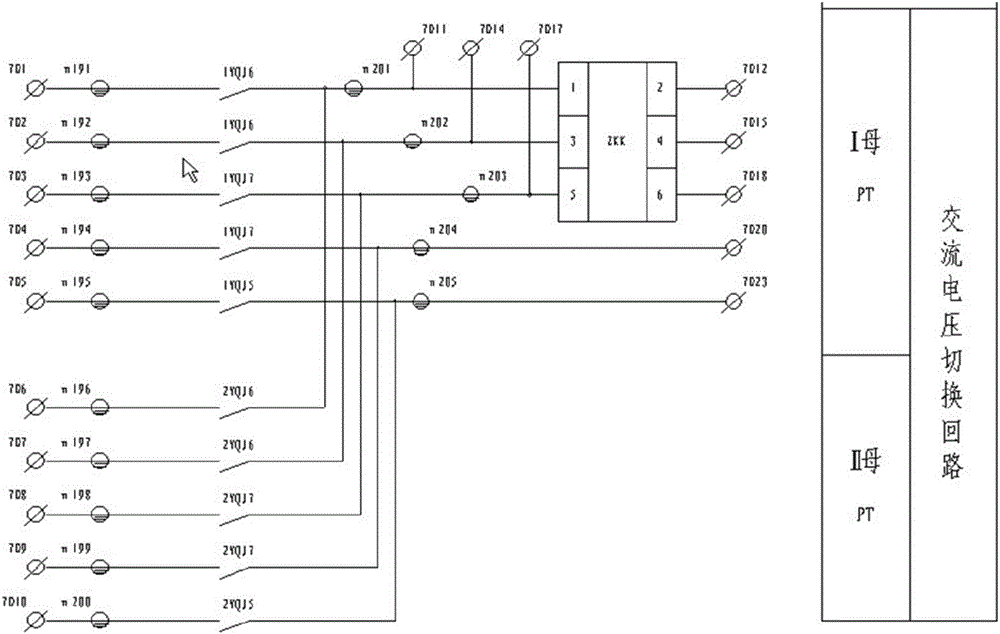 Double-bus line protection method and device of integrating voltage switching