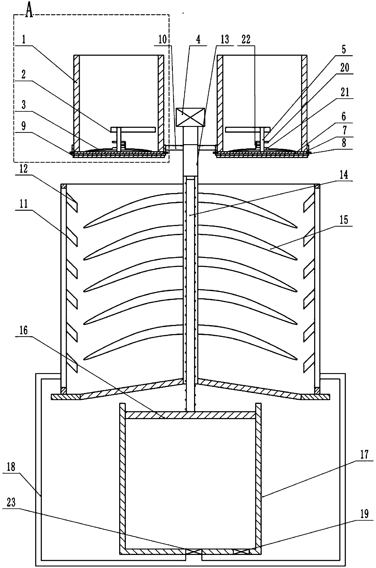 Powder coating mixing device