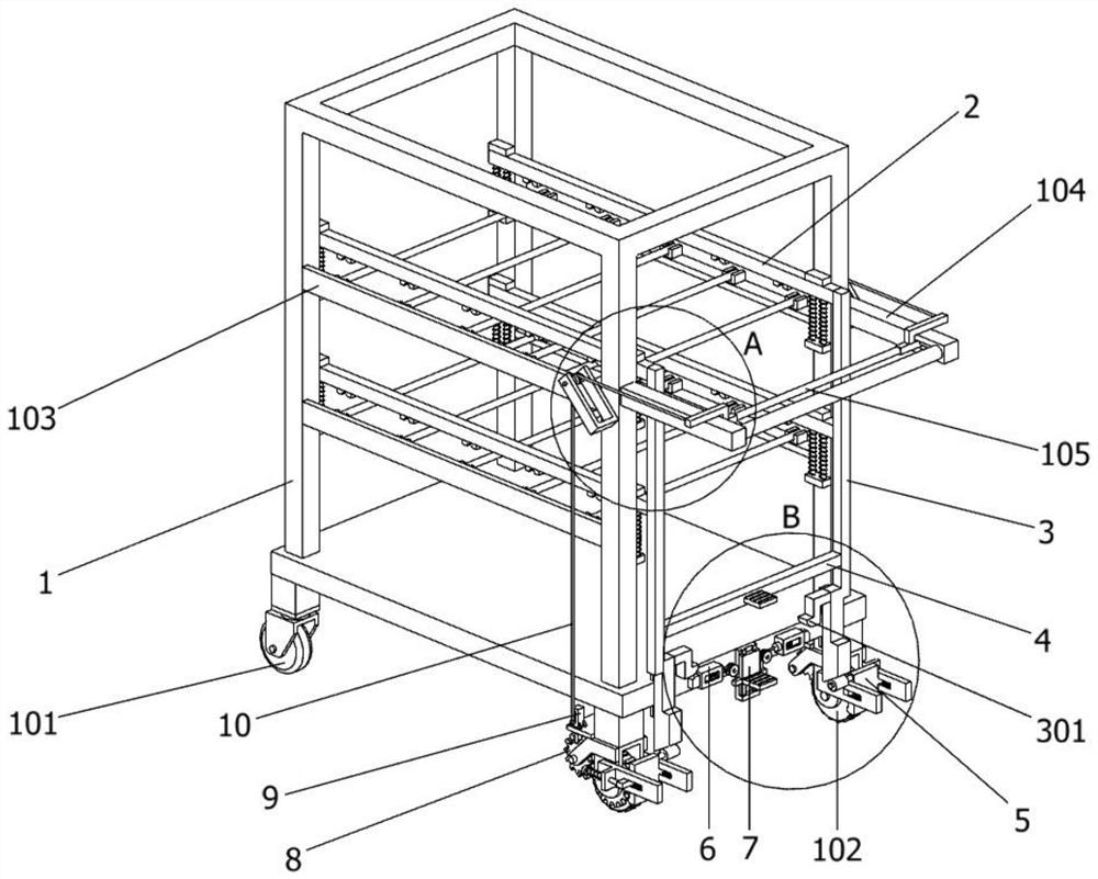 Rapid material conveying device based on industrial production