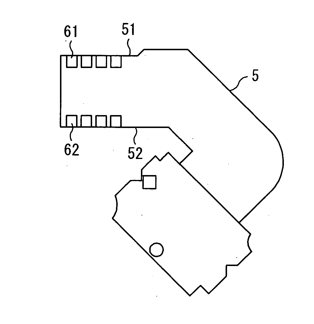 Connection structure of flexible substrate