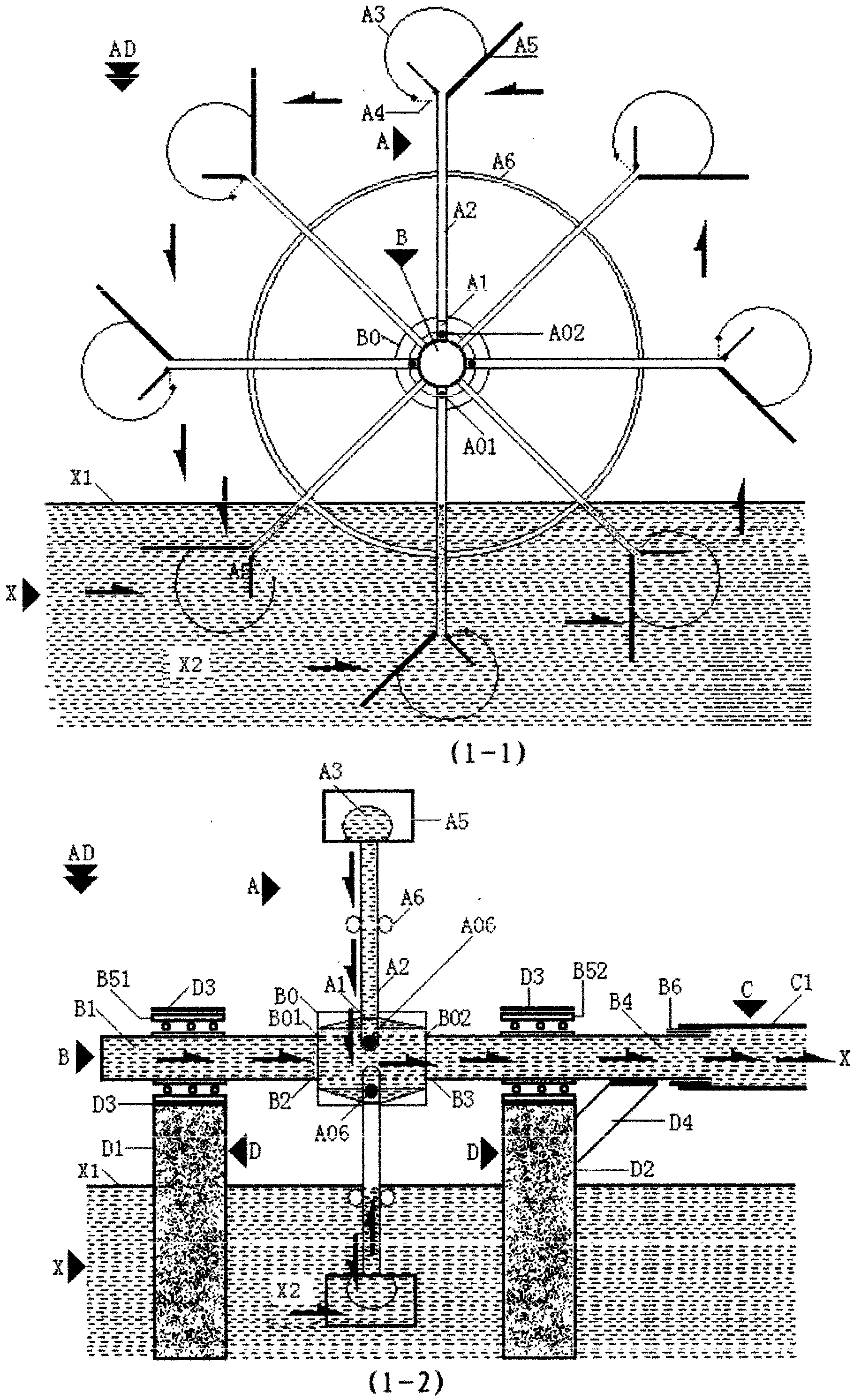 System device for preparation of fresh water and salt by all-weather seawater self-pumping power generation for heating and condensation