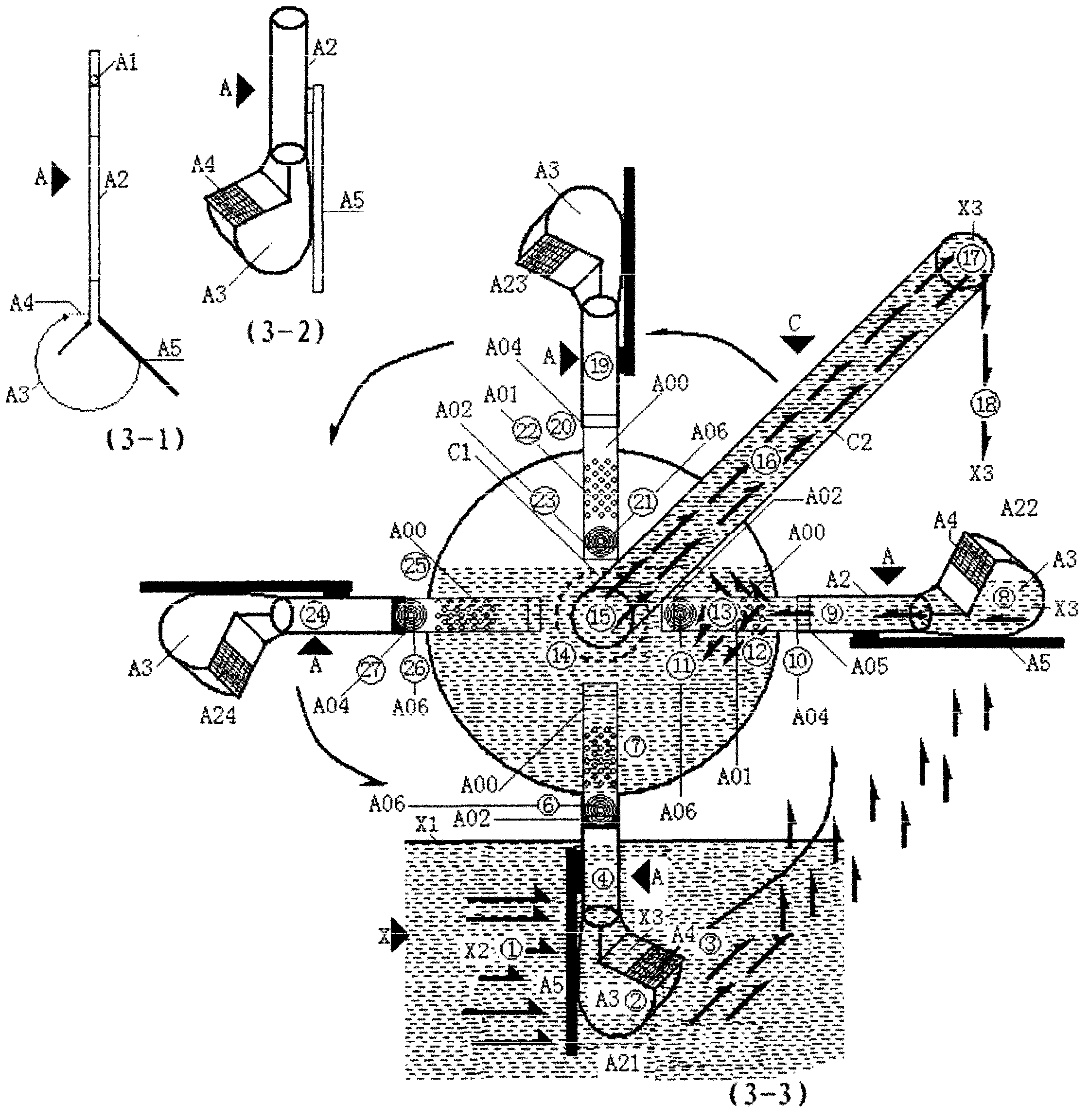 System device for preparation of fresh water and salt by all-weather seawater self-pumping power generation for heating and condensation