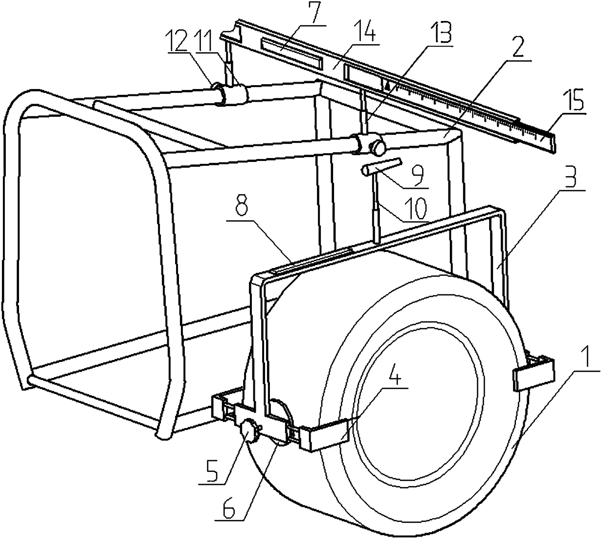 Toe-in angle measuring device of wheel of formula racing car