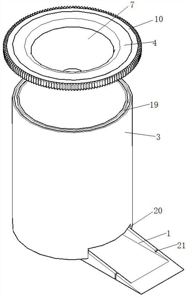 Clinical vomit collecting device for digestive system department