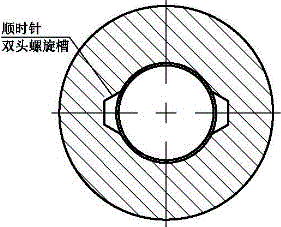 Limit-level disconnection type double helix well bottom sand fluid mixing tubular column