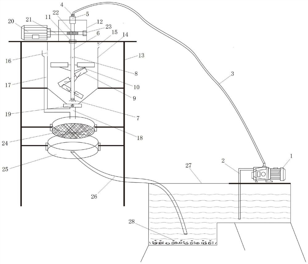 Petroleum geological drilling rock debris cleaning device