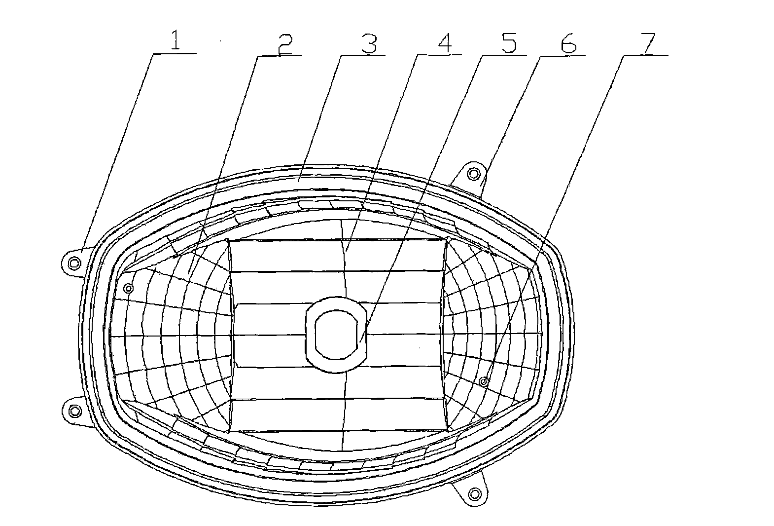 HID (High Intensity Discharge) high-efficiency street lamp reflecting mirror as well as manufacture and application methods thereof