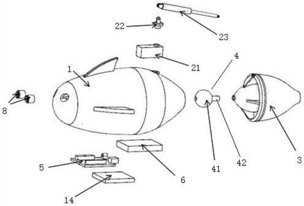 Piezoelectric-driven underwater detection robot