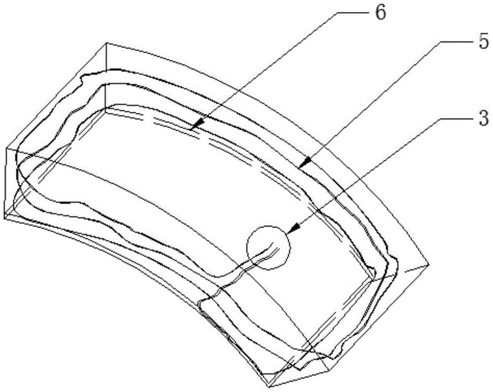 An arc-shaped electromagnetic heating body