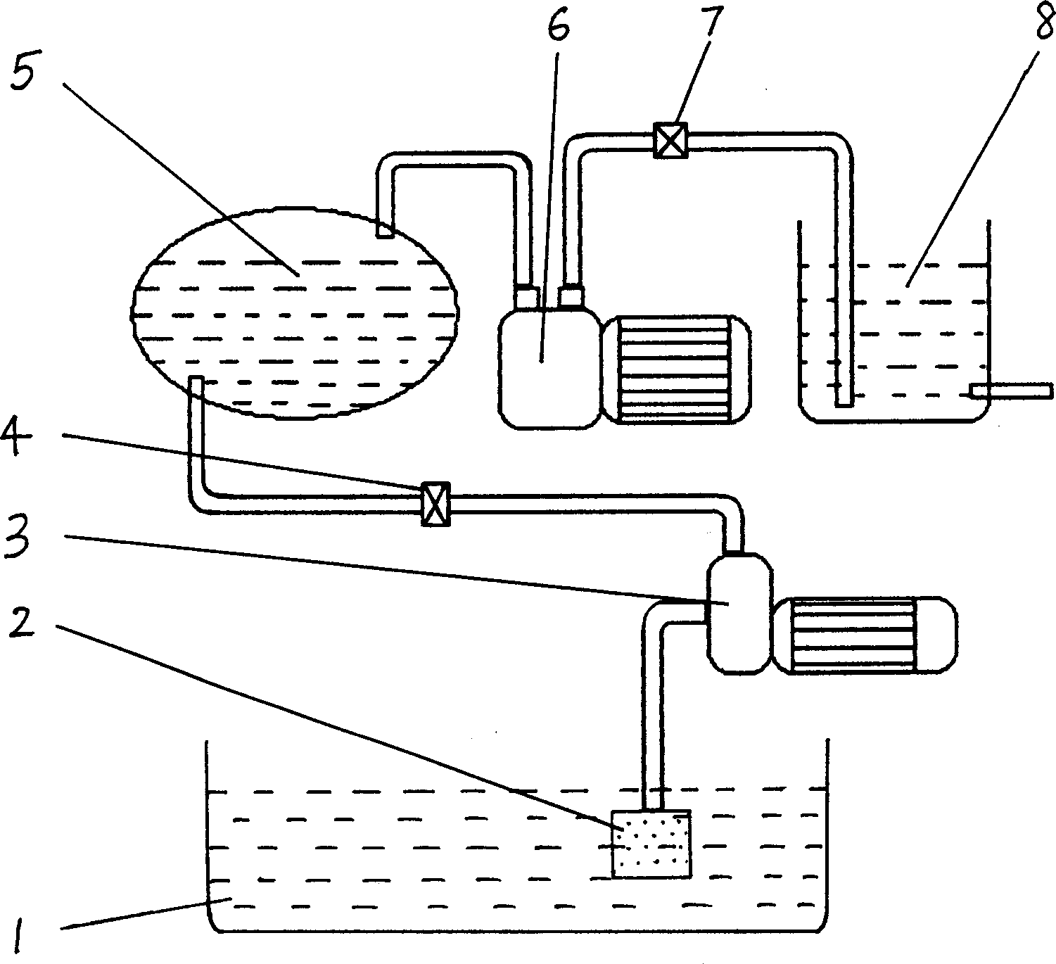 Negative pressure seawater desalination method and its device