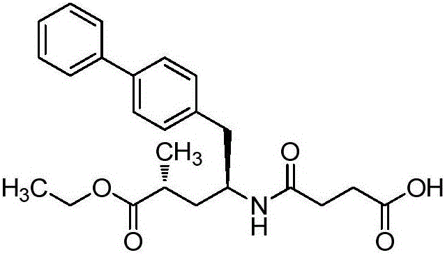 Novel synthesis method of key component Sacubitril of novel anti-heart-failure drug