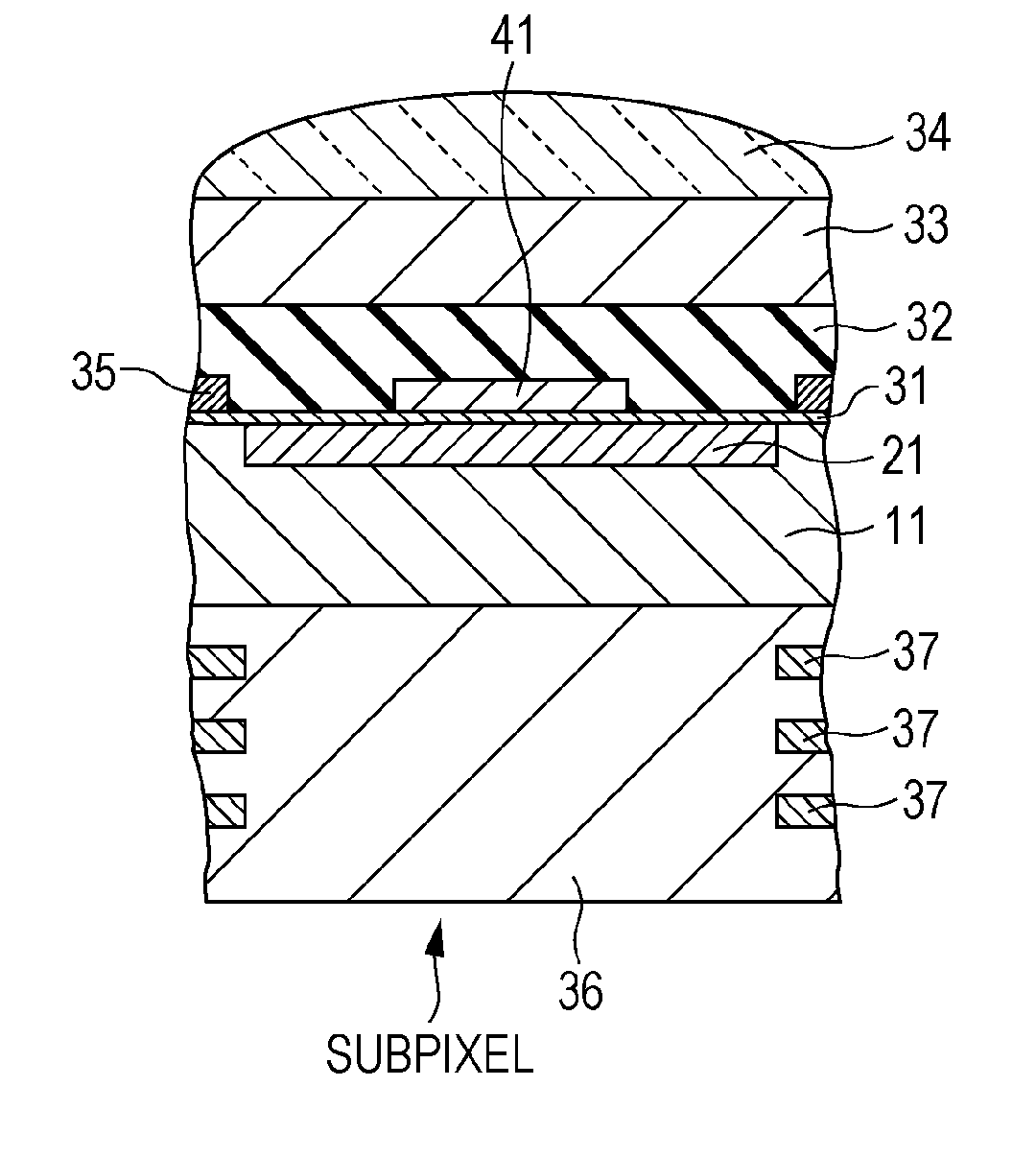 Solid-state imaging element and method for manufacturing the same