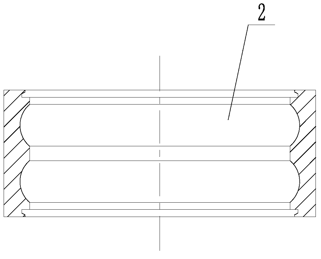 Second row ball filling mechanism of two-row ball bearing