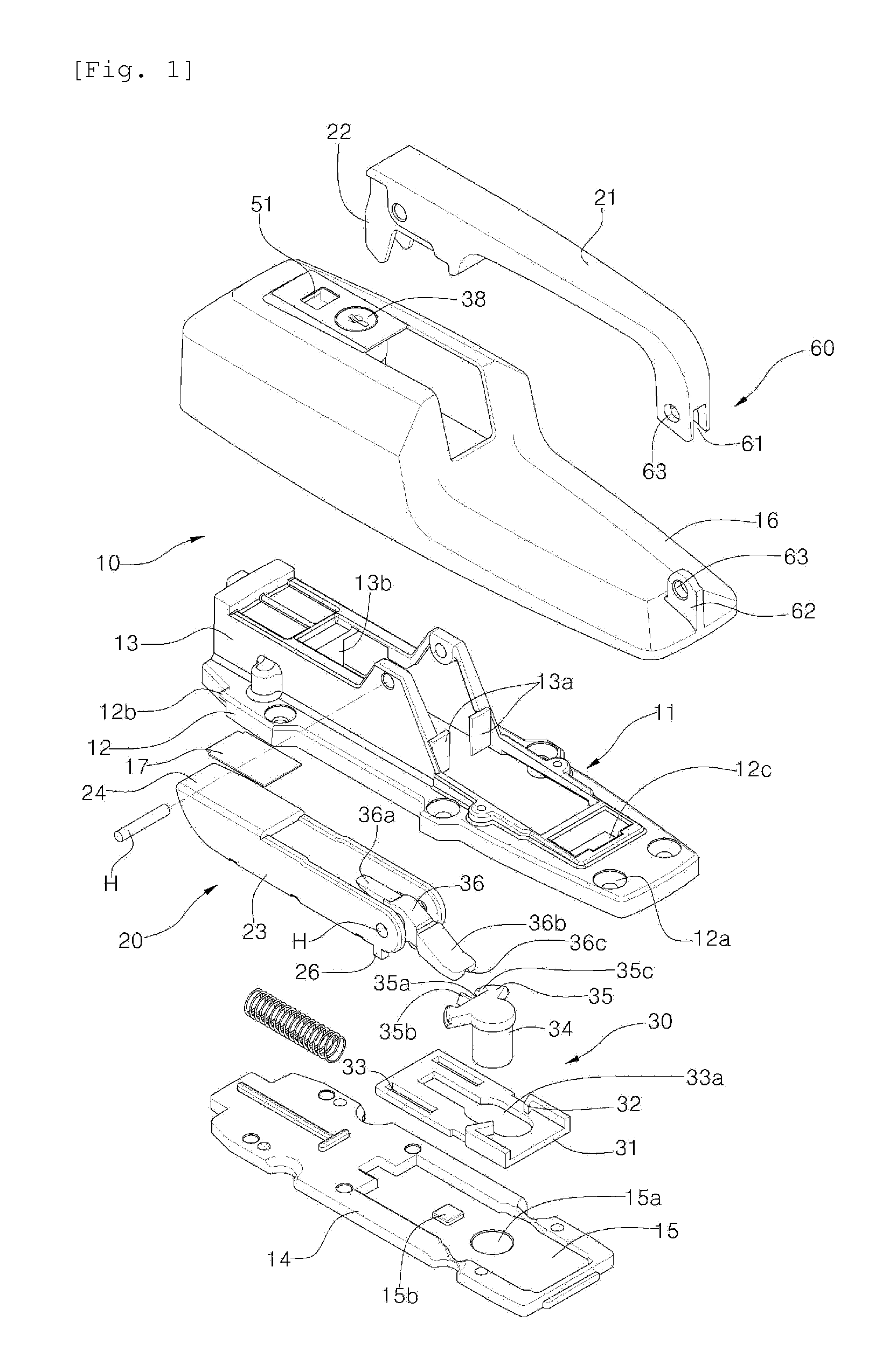 Door lock device for refrigerator and freezer