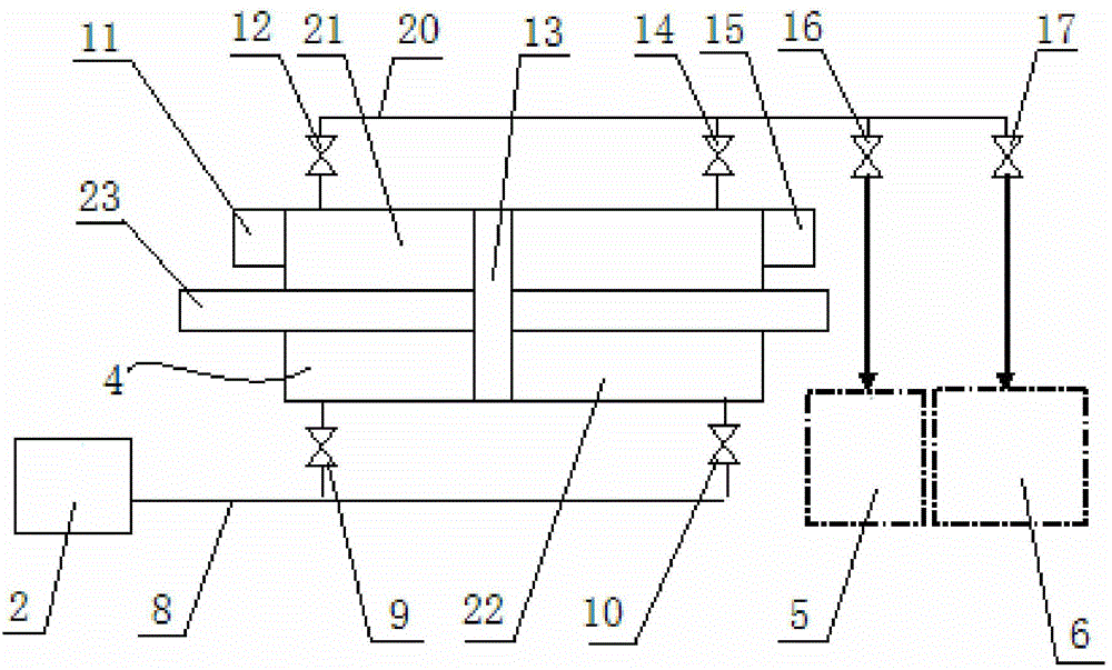 Boiler blow-down water storage and allocation device and usage method thereof