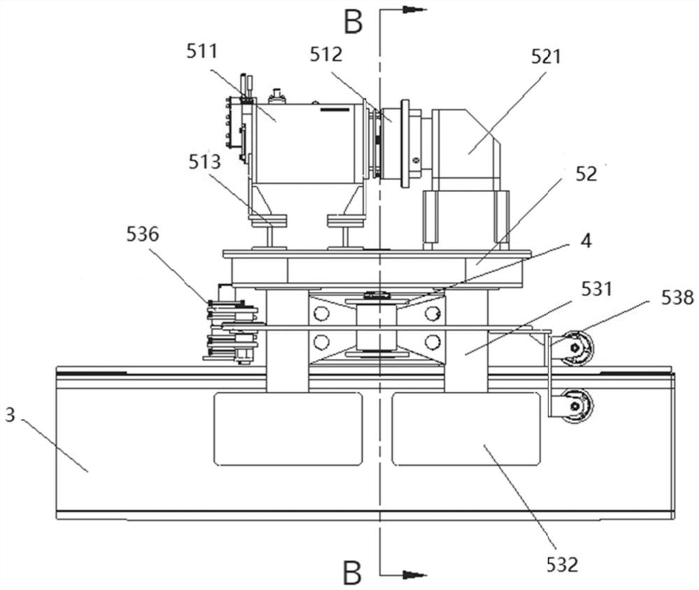 Driving device of cableless elevator and multi-lift-car elevator system