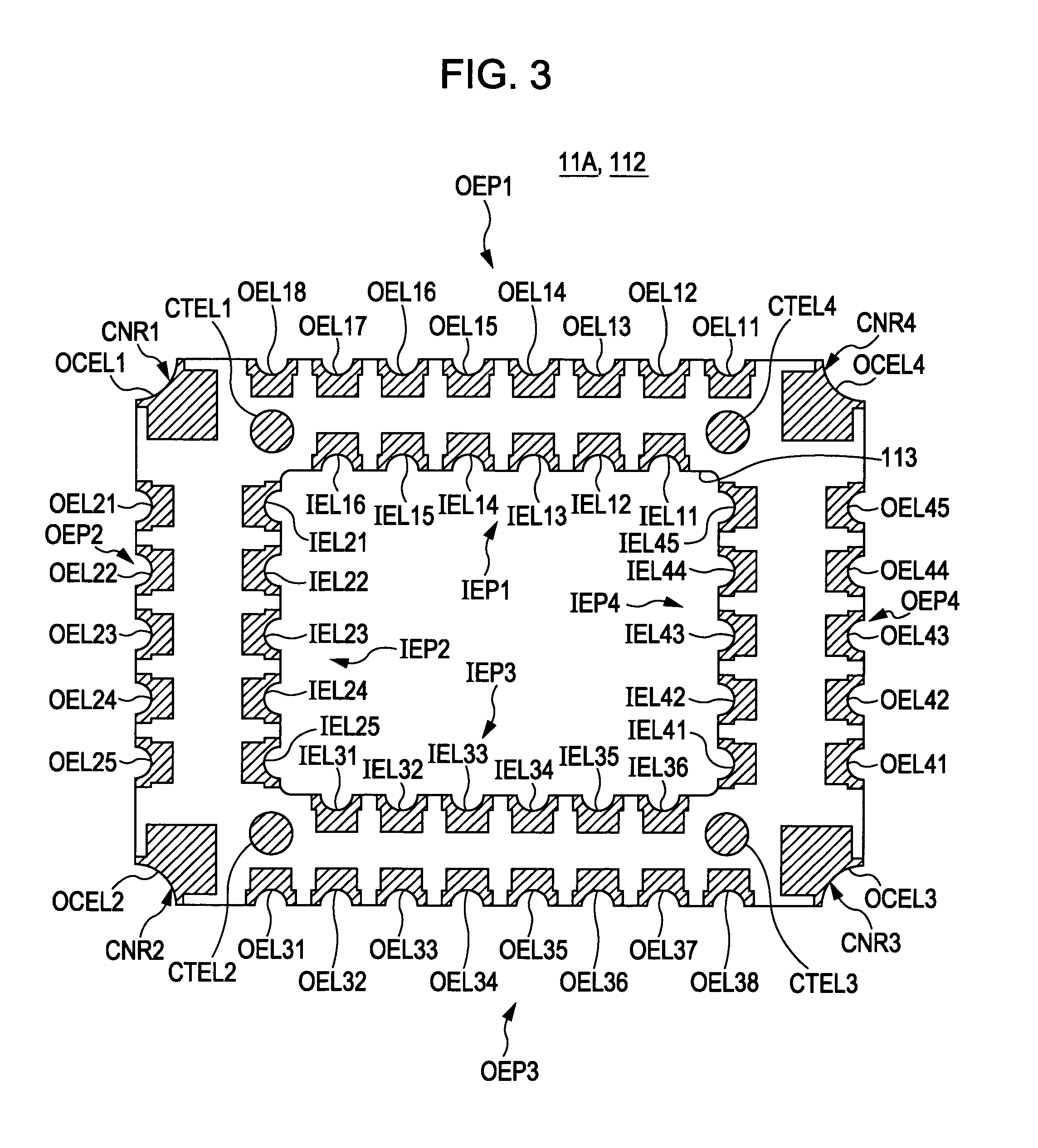 Multilayer wiring substrate having a castellation structure