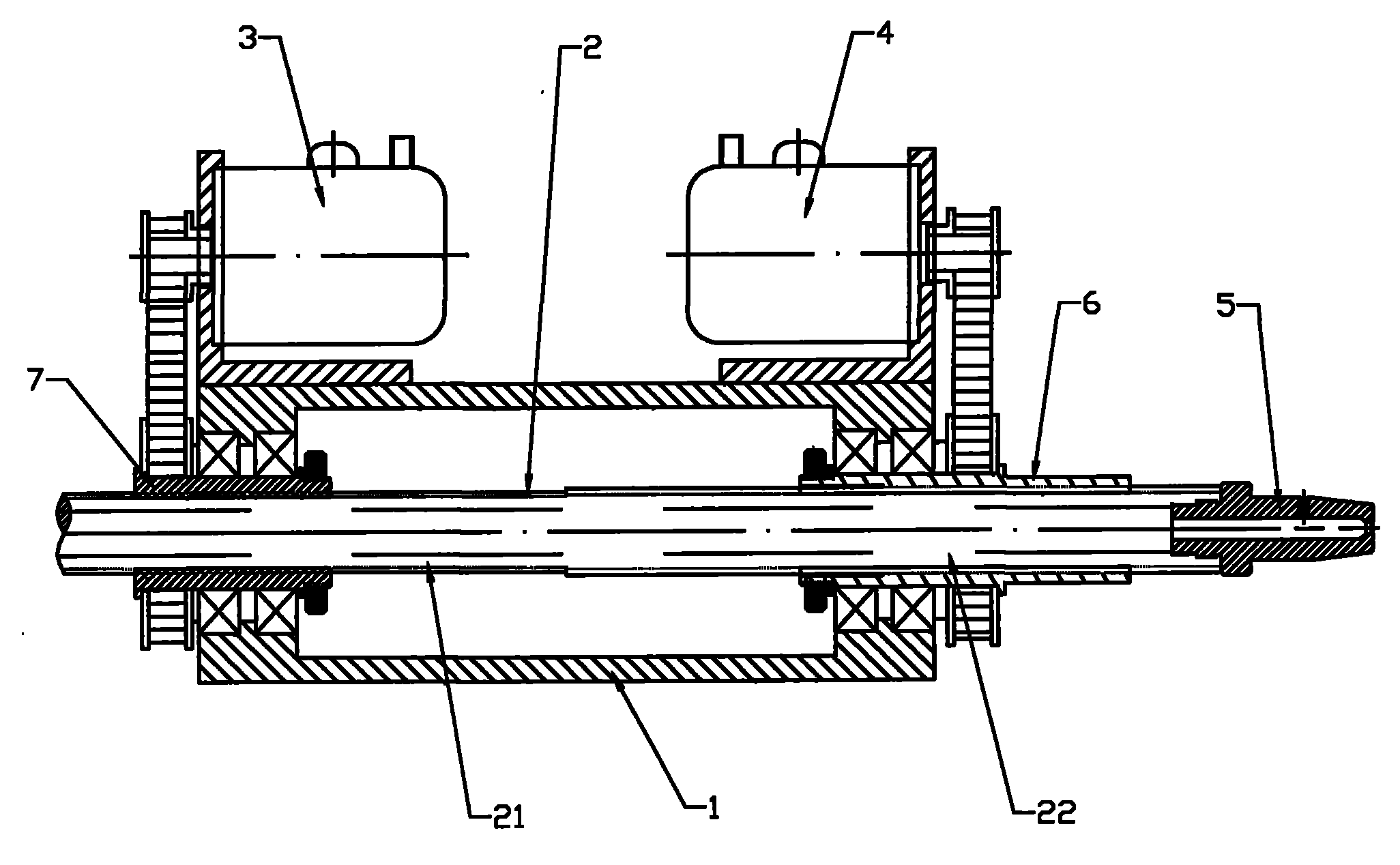 Spindle transmission component of CNC grinding (milling) groove machine tool