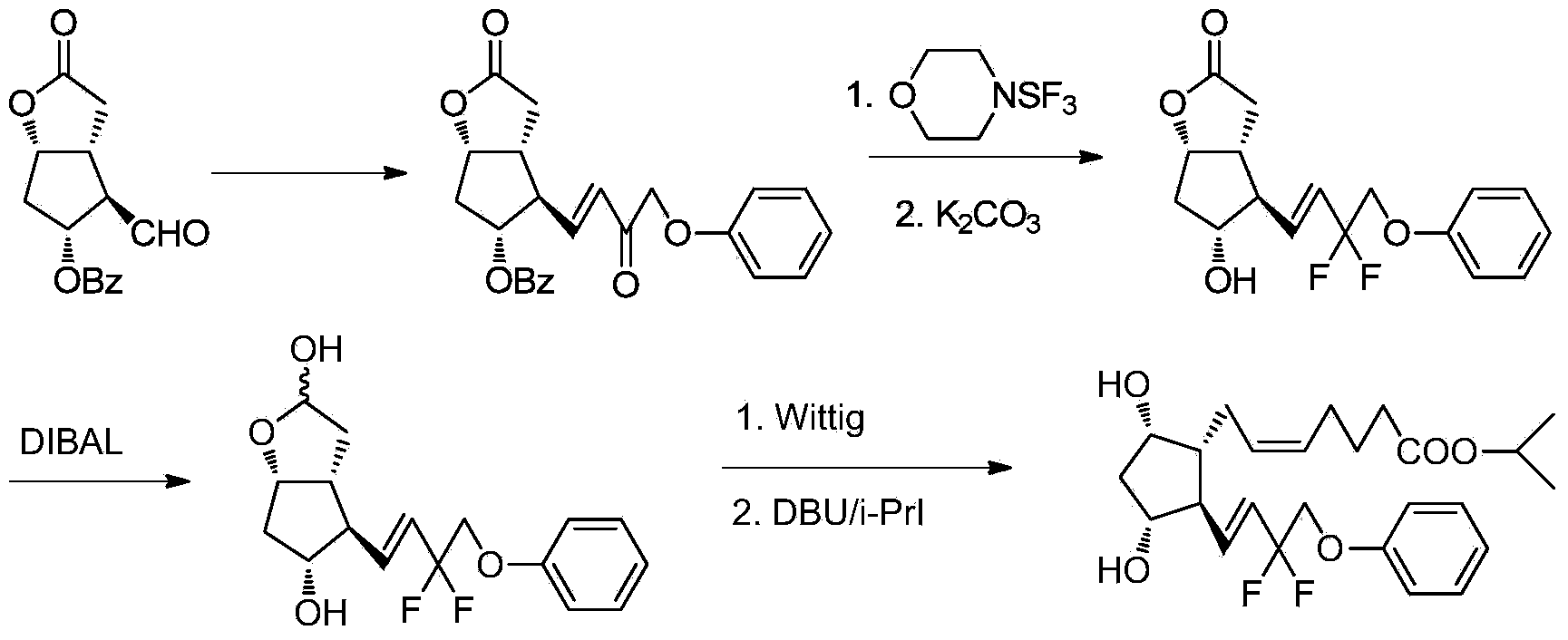 Novel method of synthesizing tafluprost