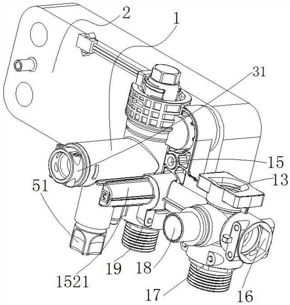 Zero-cold-water functional waterway capable of realizing telescopic vertical water replenishing