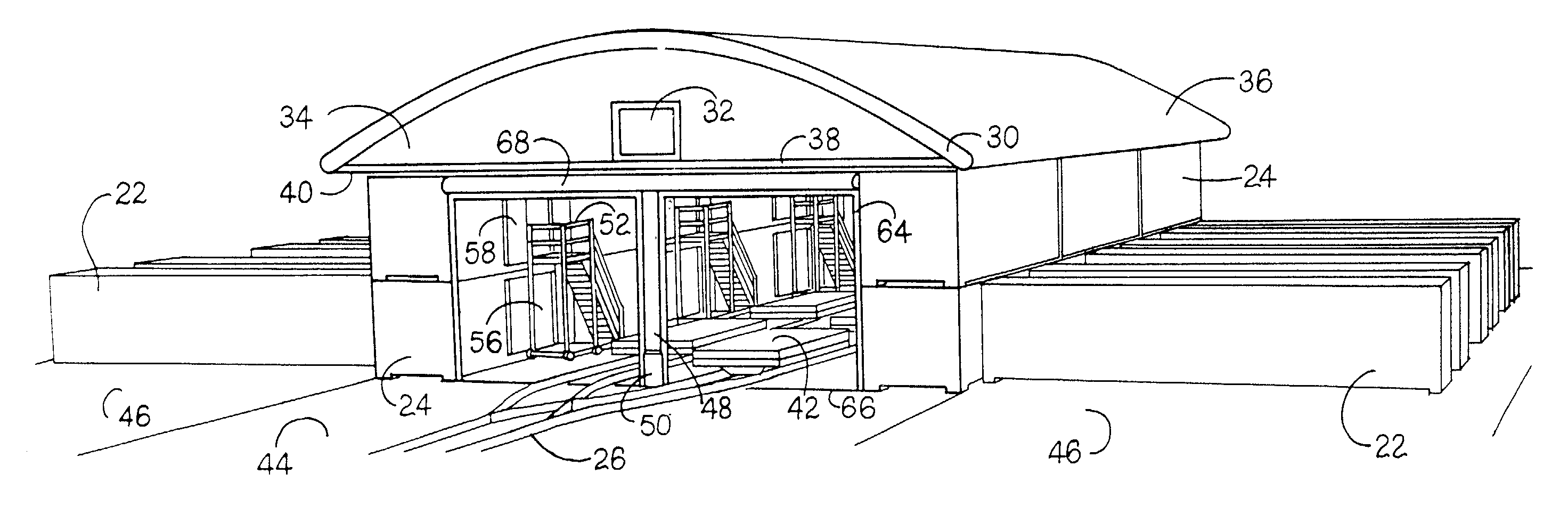 Portable modular factory structure and method of constructing same