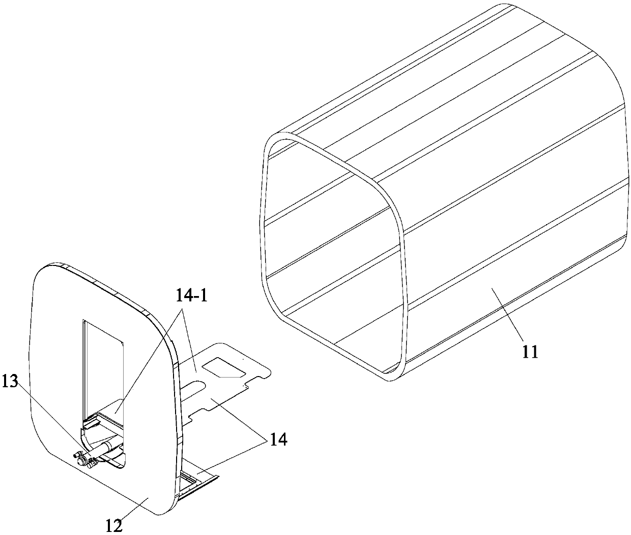 Train end blocking device for air tightness test