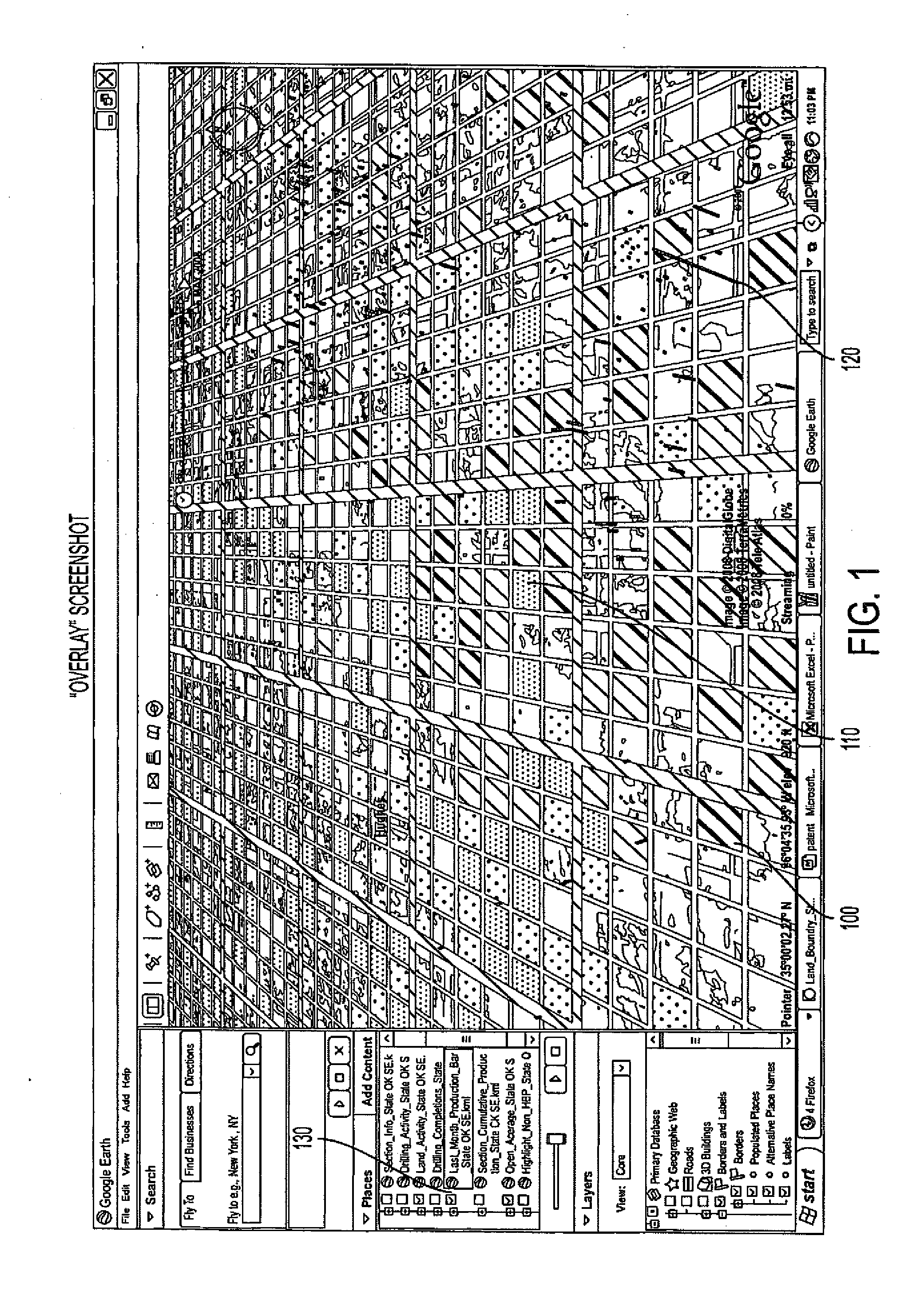 Method for geographically displaying oil and gas related information