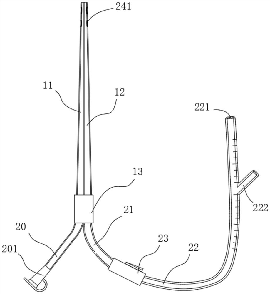 Disposable double-cavity ureteral catheter