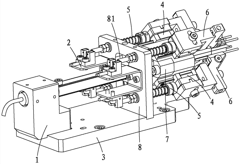 Four-needle point welding head device