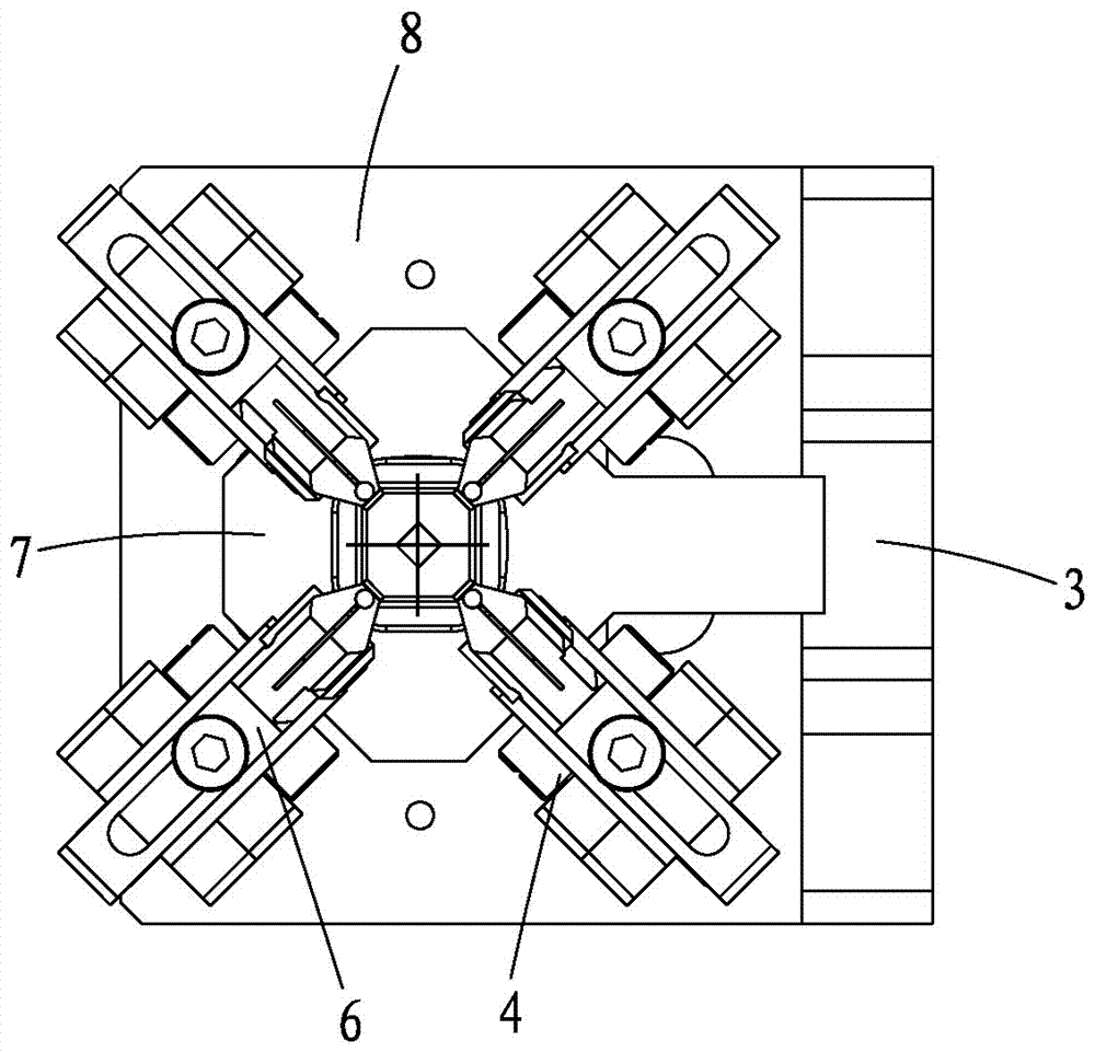 Four-needle point welding head device