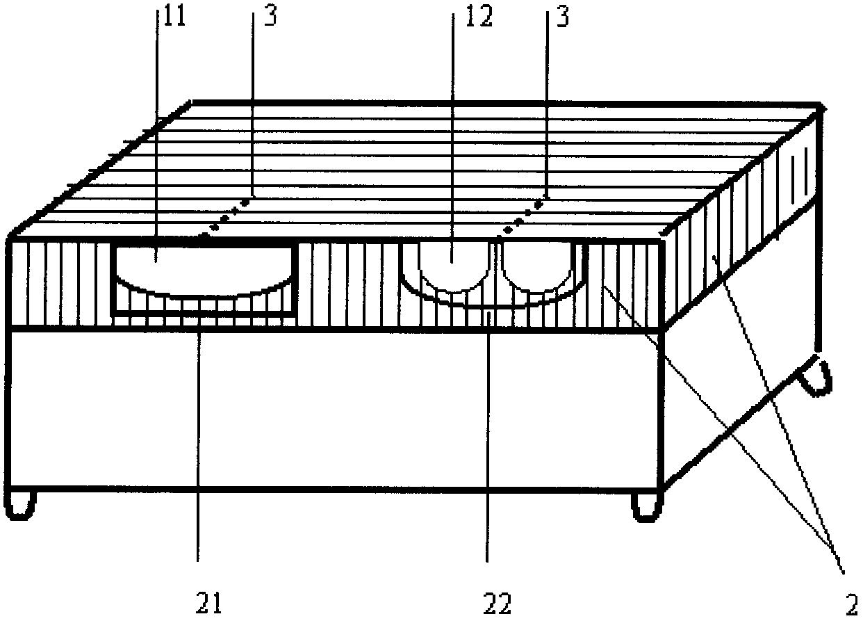 Case body of electric fire case