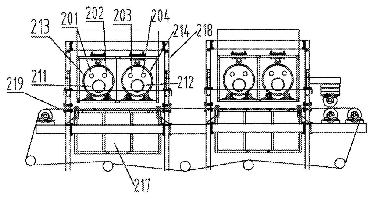 Apparatus for producing reconstituted tobacco sheet via dry paper-making method