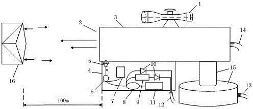 Self-adaption reflection-type infrared laser industrial dangerous leaking gas monitoring device