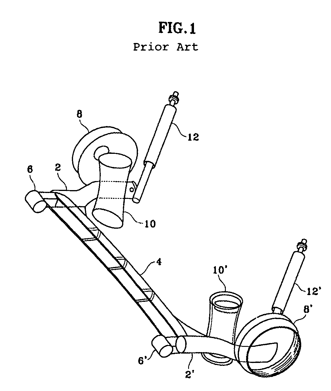 Torsion beam type suspension, method for forming torsion beam, and apparatus for forming torsion beam