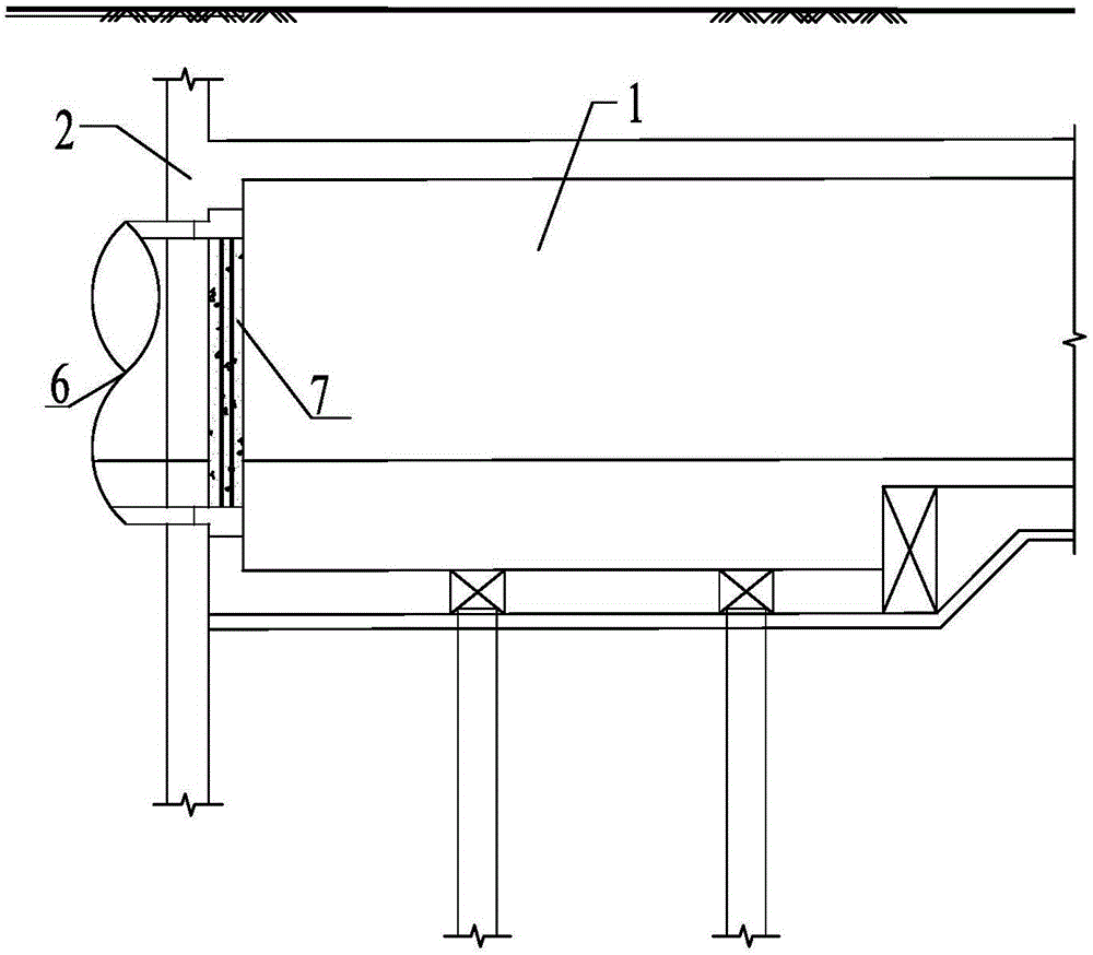 A anti-seepage structure and construction method of smw construction method pile shield portal