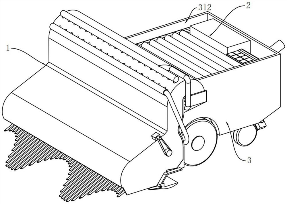 Environment-friendly active anti-winding harvesting and drying device for sweet potato seedlings