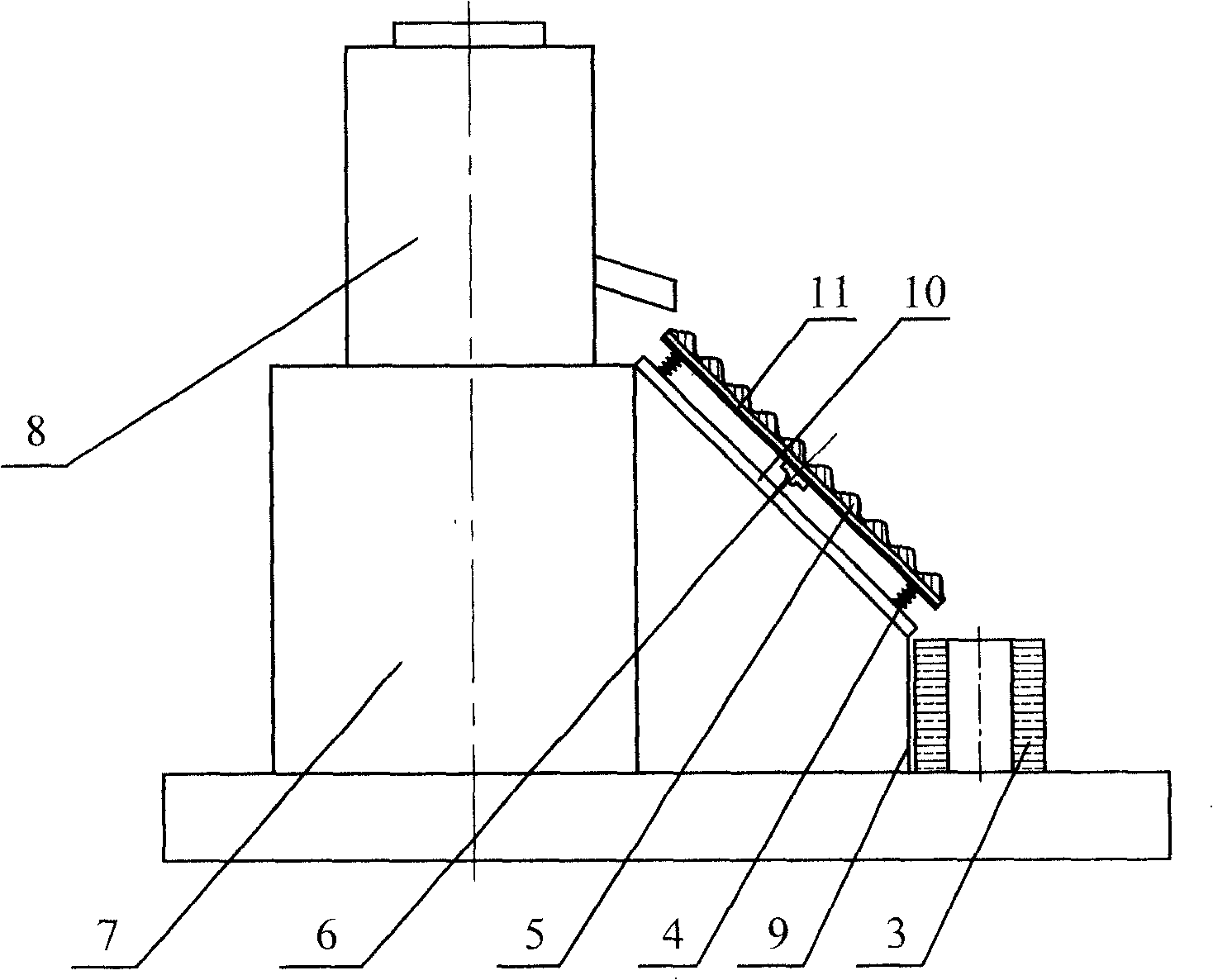 Wave type inclined plate vibration device for preparing semisolid state alloy and preparation method thereof