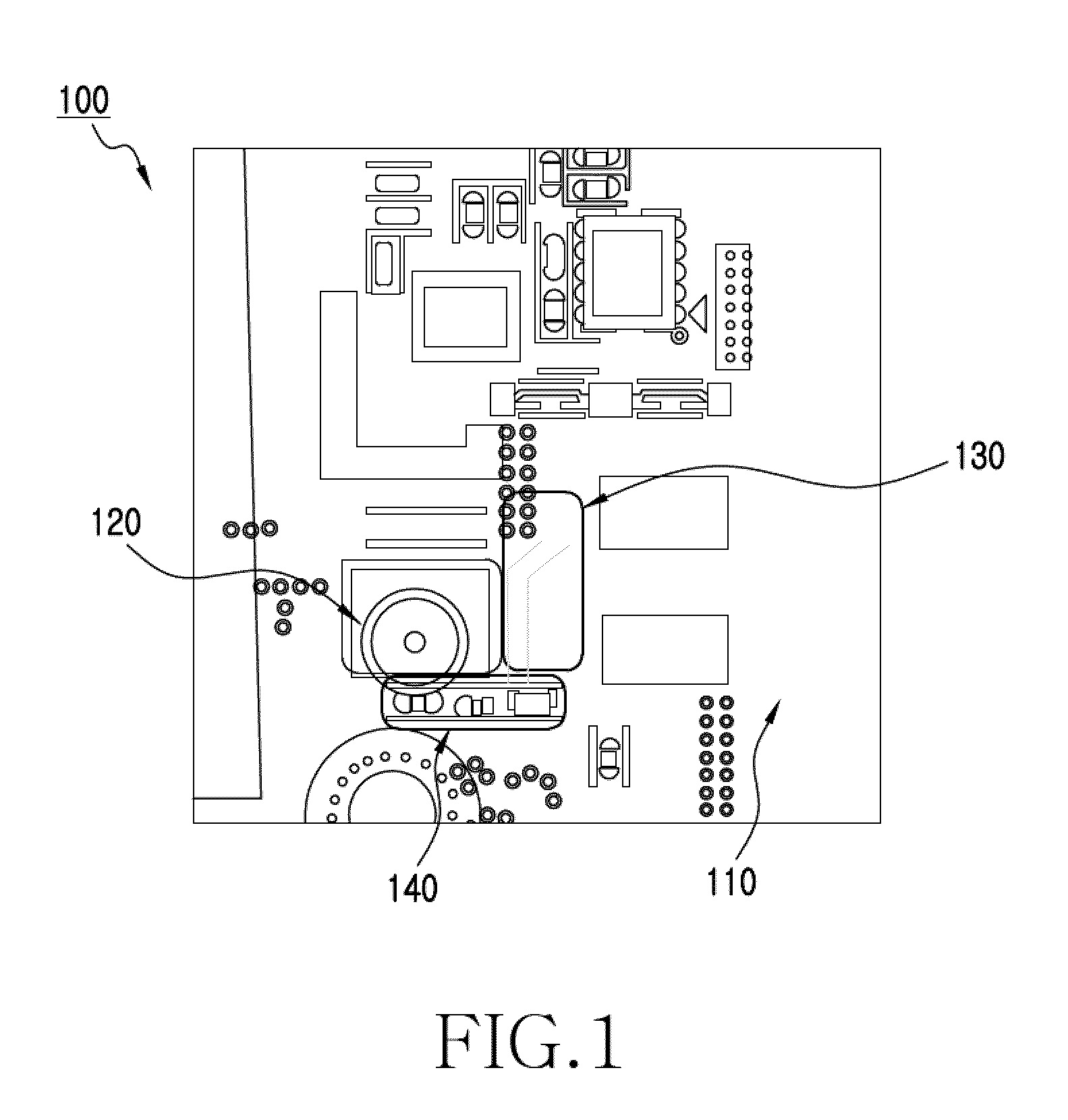 Test point structure for RF calibration and test of printed circuit board and method thereof