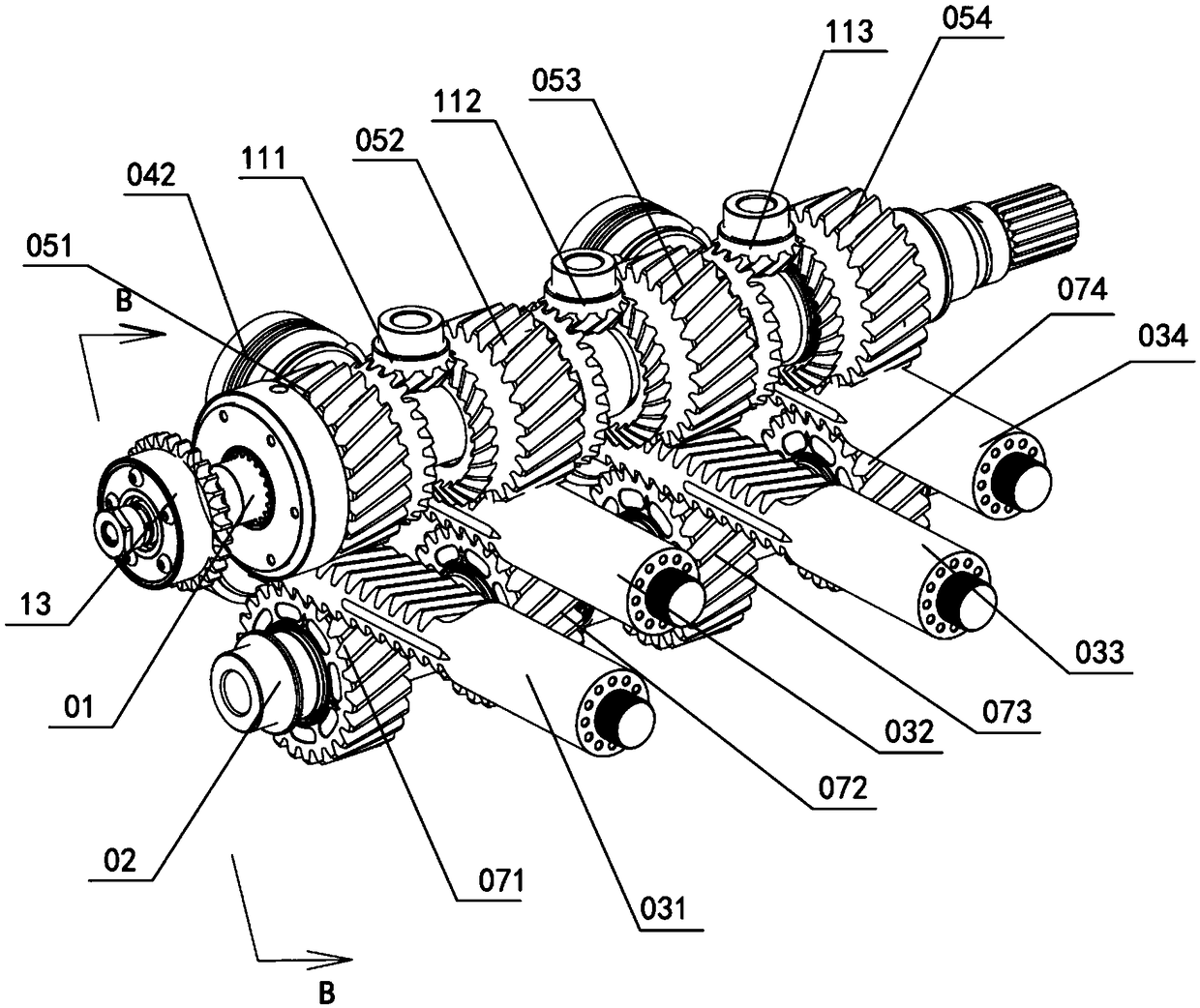 A serial crankshaftless engine transmission mechanism and an engine having the same